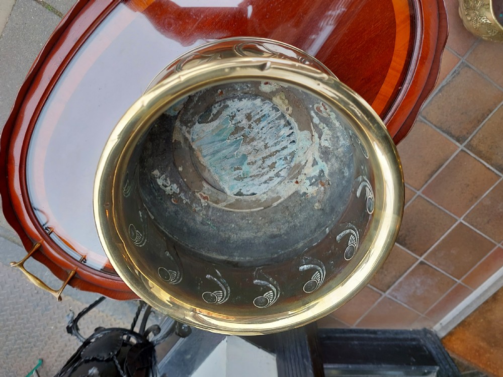 Art Nouveau Brass Planter Jardiniere View III