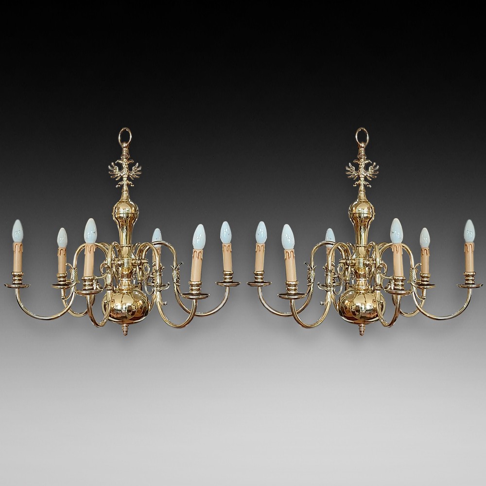 Pair of Early 20thC Dutch Chandeliers