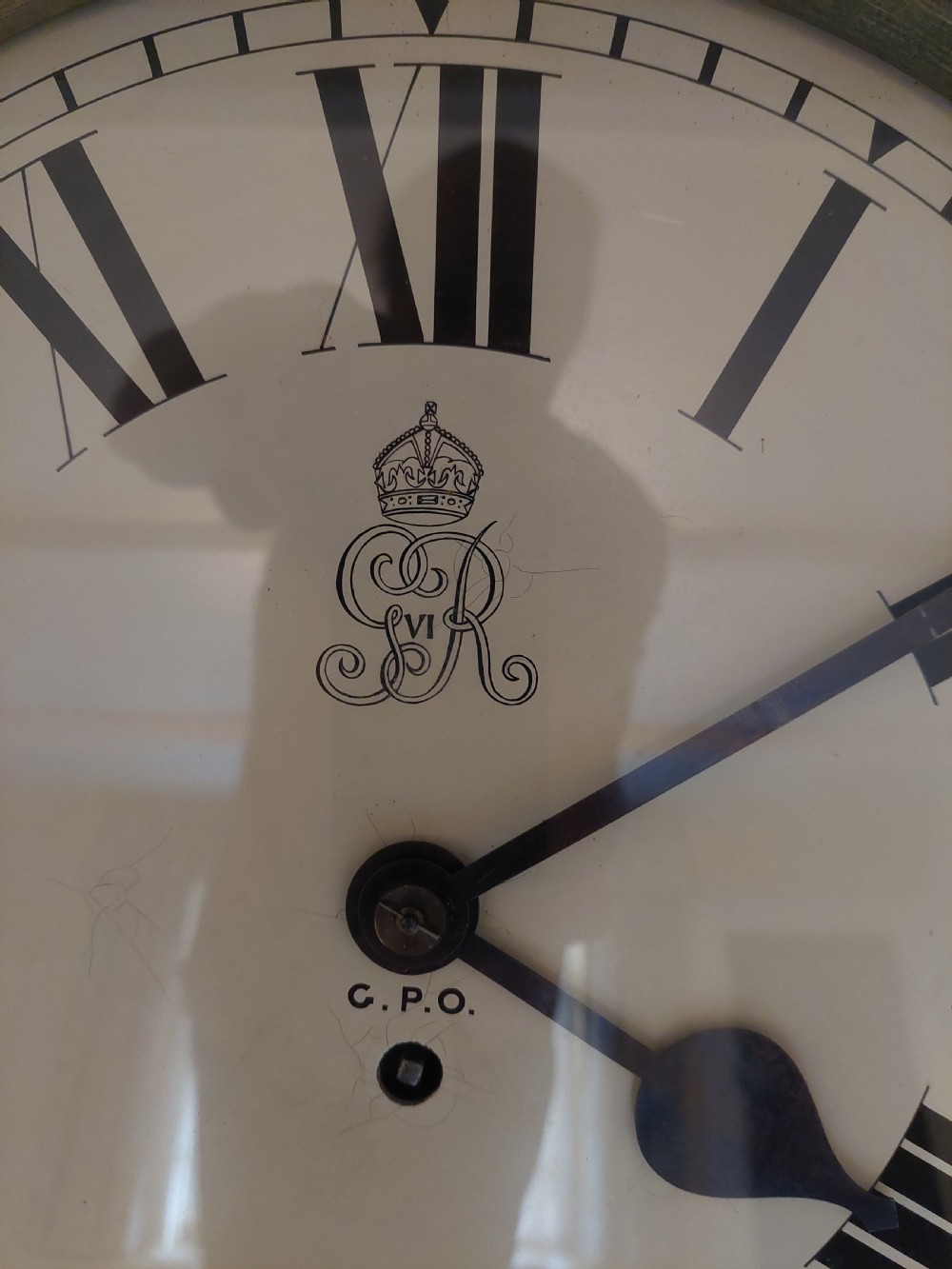 George VI Post Office Fusee Dial Clock View II