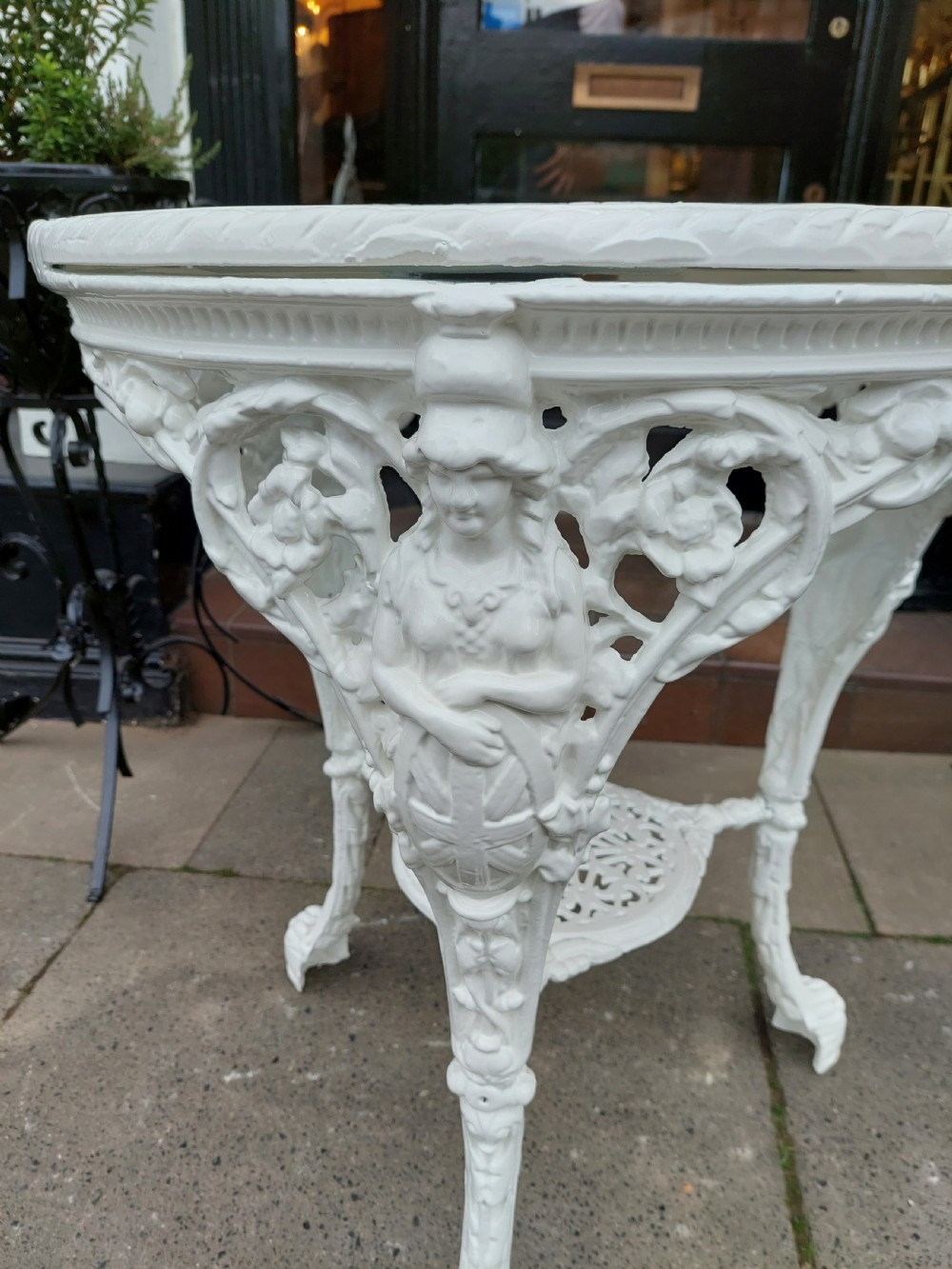 Victorian Painted Cast Iron Circular Pub Garden Table View II
