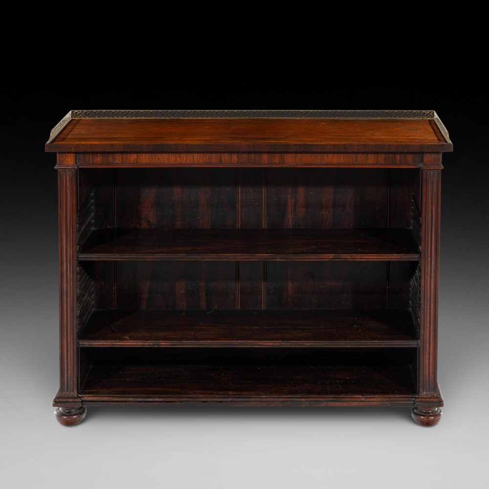 Regency Rosewood Dwarf Bookcase - Gillows