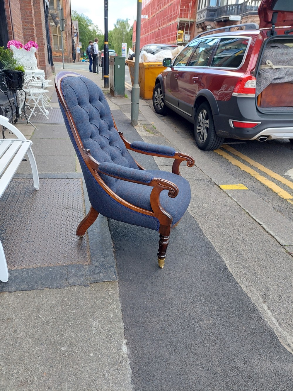 William IV Rosewood Easy Arm Chair View II