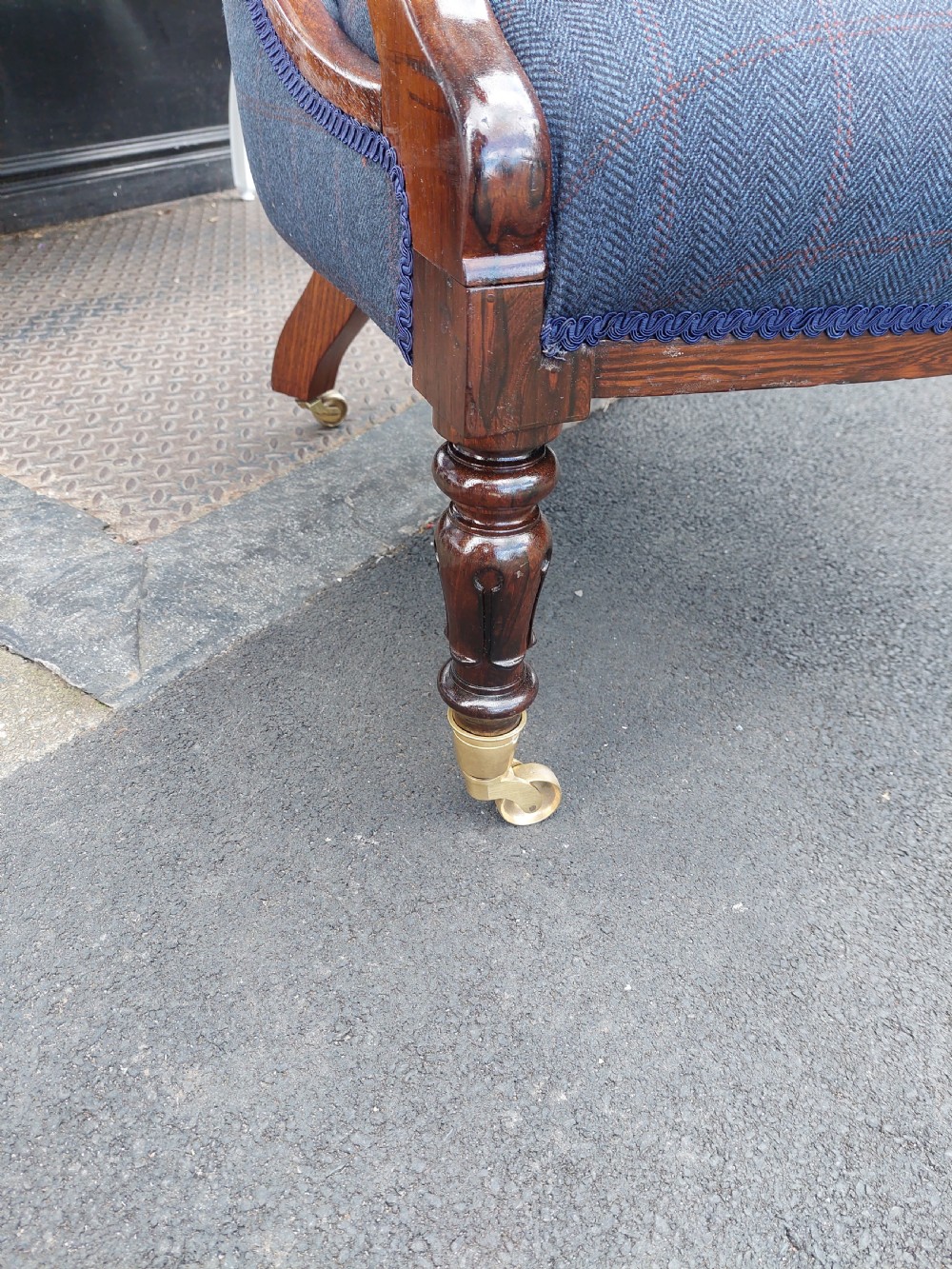 William IV Rosewood Easy Arm Chair View III