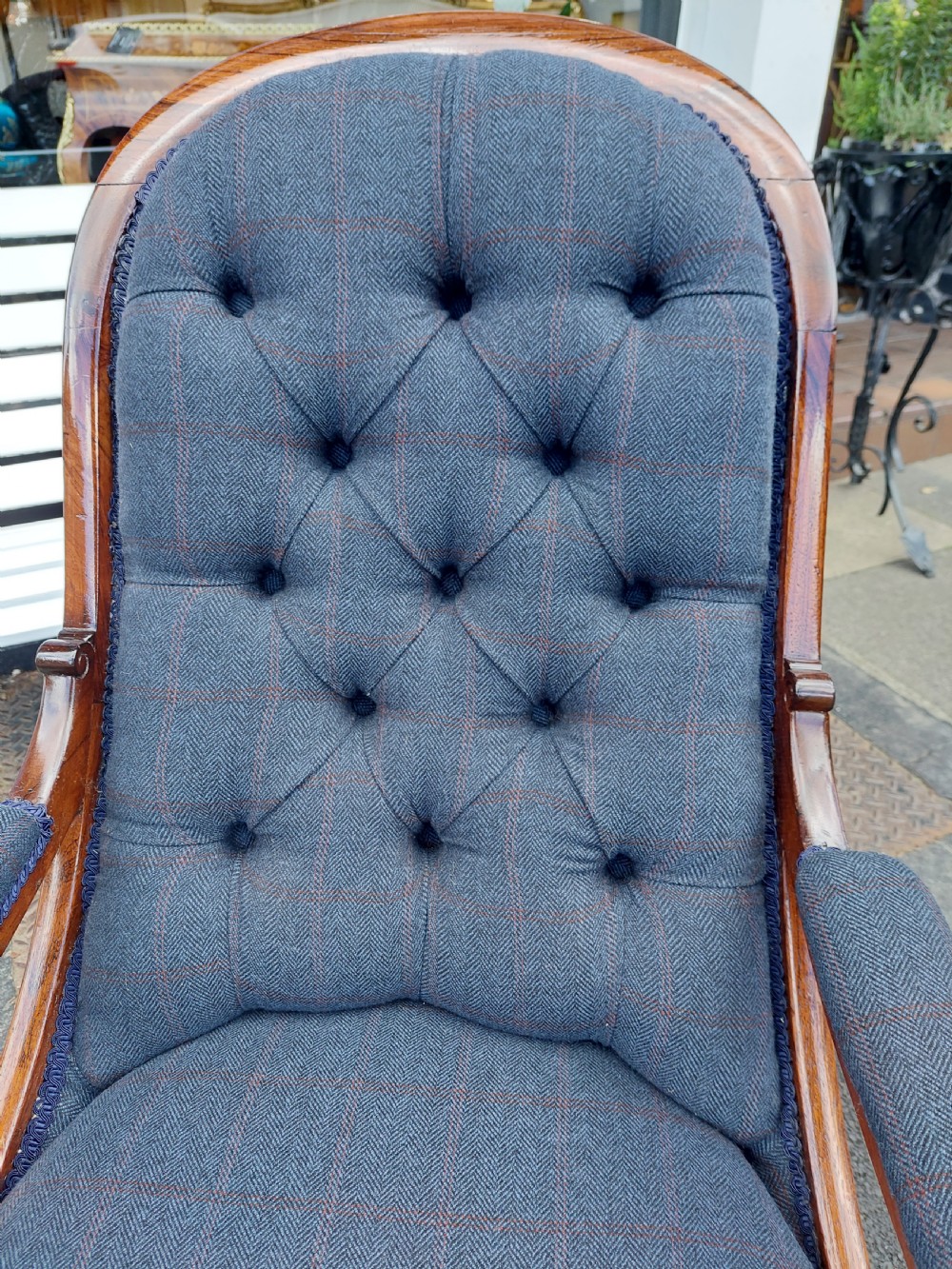William IV Rosewood Easy Arm Chair View V