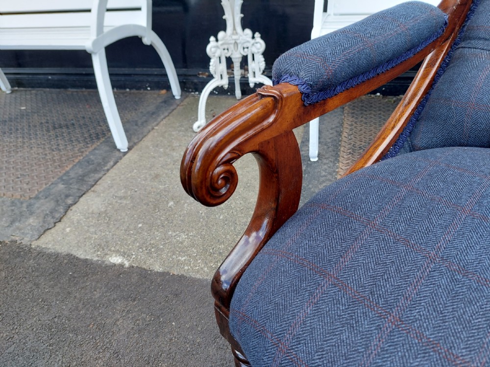 William IV Rosewood Easy Arm Chair View VI