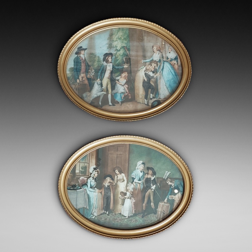 Pair of Late George III Tinted Engravings
