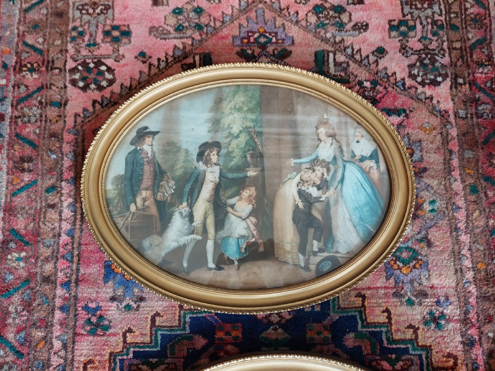 Pair of Late George III Tinted Engravings View VIII