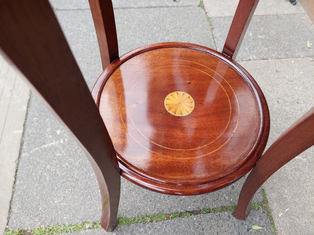 Edwardian Mahogany Torchere Stand View III
