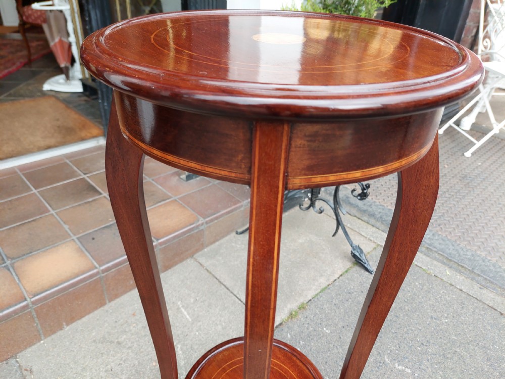 Edwardian Mahogany Torchere Stand View V