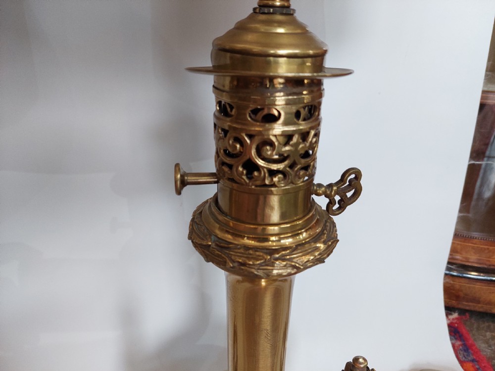 Pair of Early 20thC Brass Table Lamps View IV