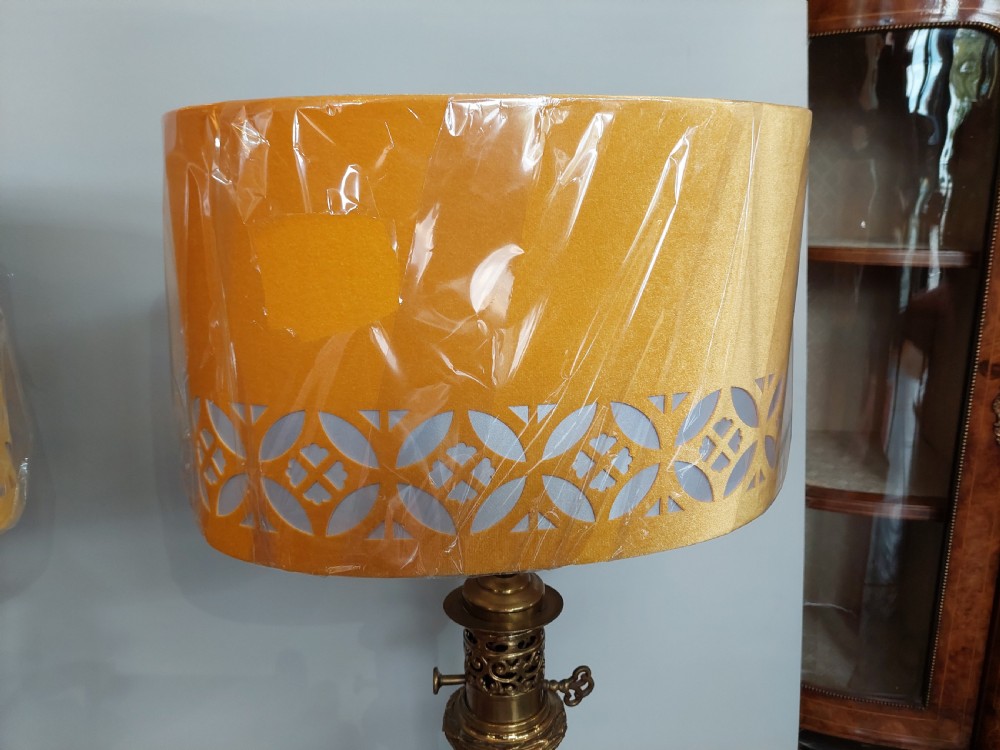 Pair of Early 20thC Brass Table Lamps View V