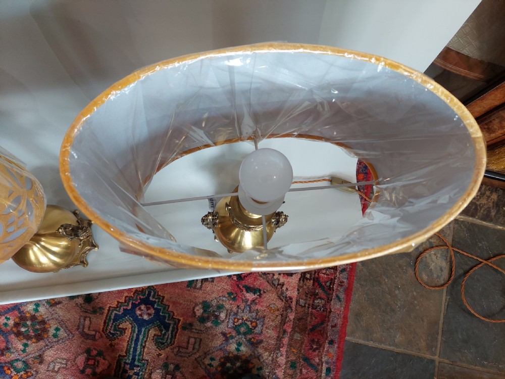 Pair of Early 20thC Brass Table Lamps View VIII