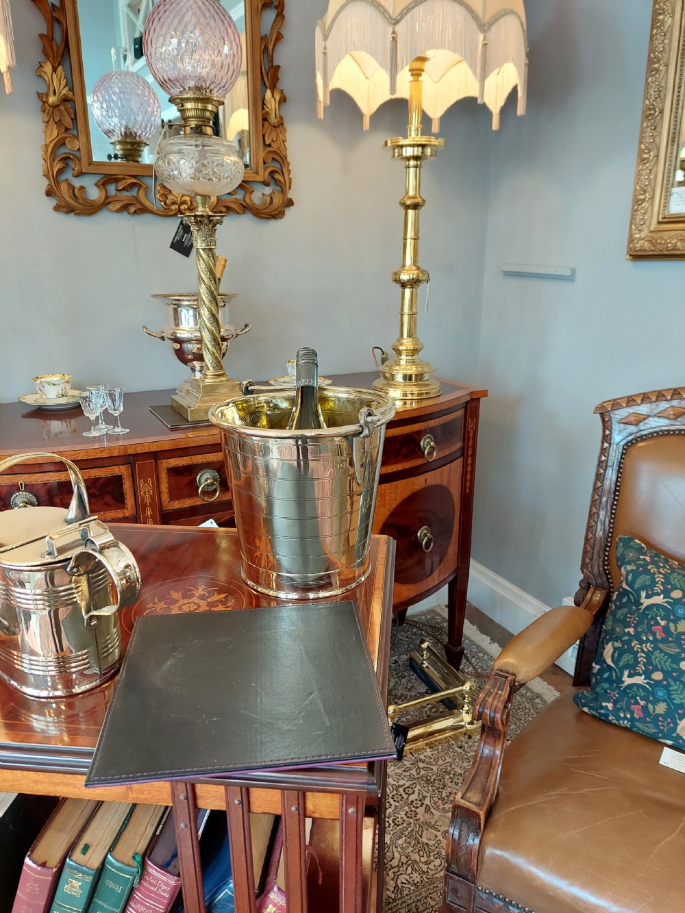 Georgian Brass Ice Bucket View VI