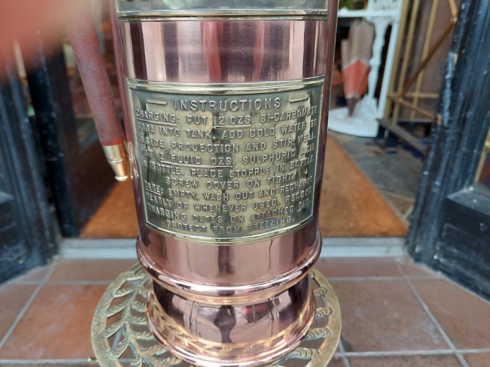 1920's Empire Brass Fire Extinguisher, by John Kerr & Co. Manchester View V