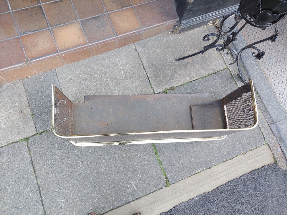 19th century brass & steel mesh nursery fire-guard View IV