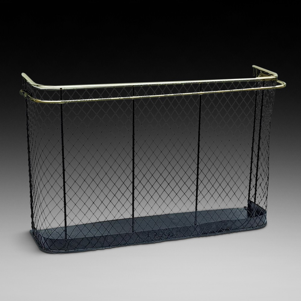 Victorian and brass and mesh nursery spark guard 