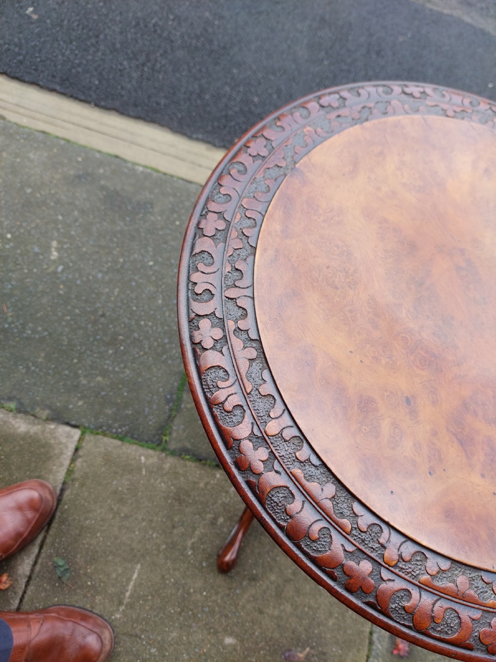 Victorian Walnut Tripod Occasional Table View III