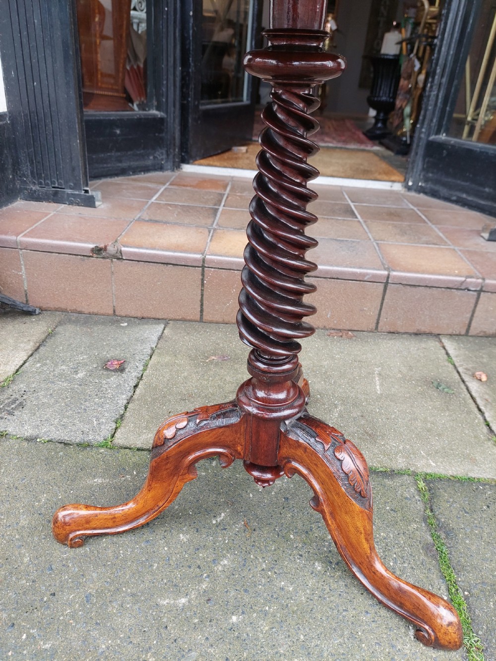 Victorian Walnut Tripod Occasional Table View V
