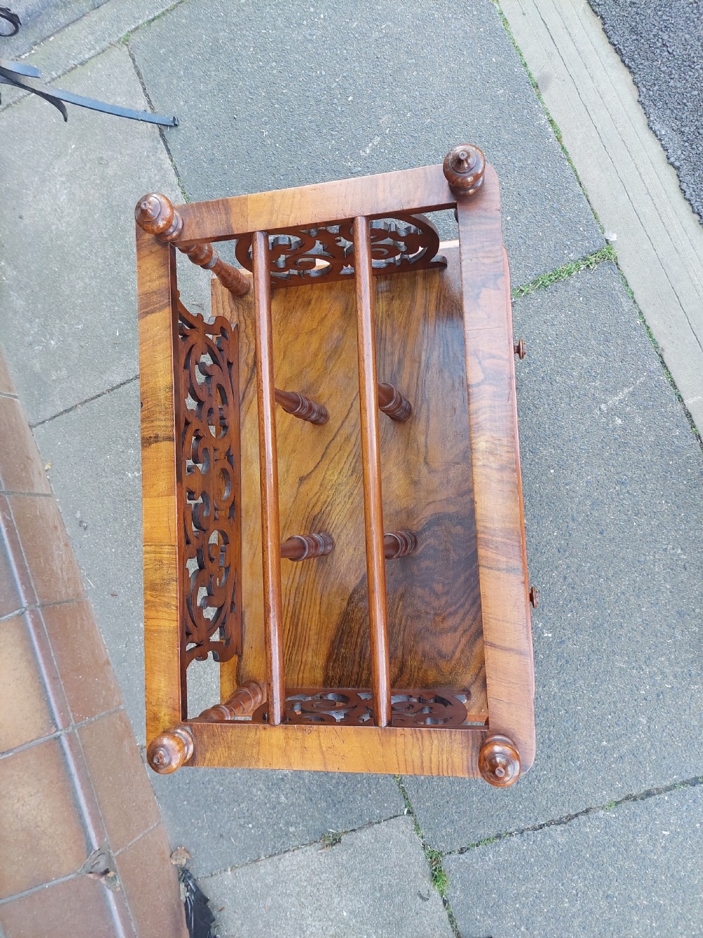 Victorian Walnut Three Division Canterbury  View V