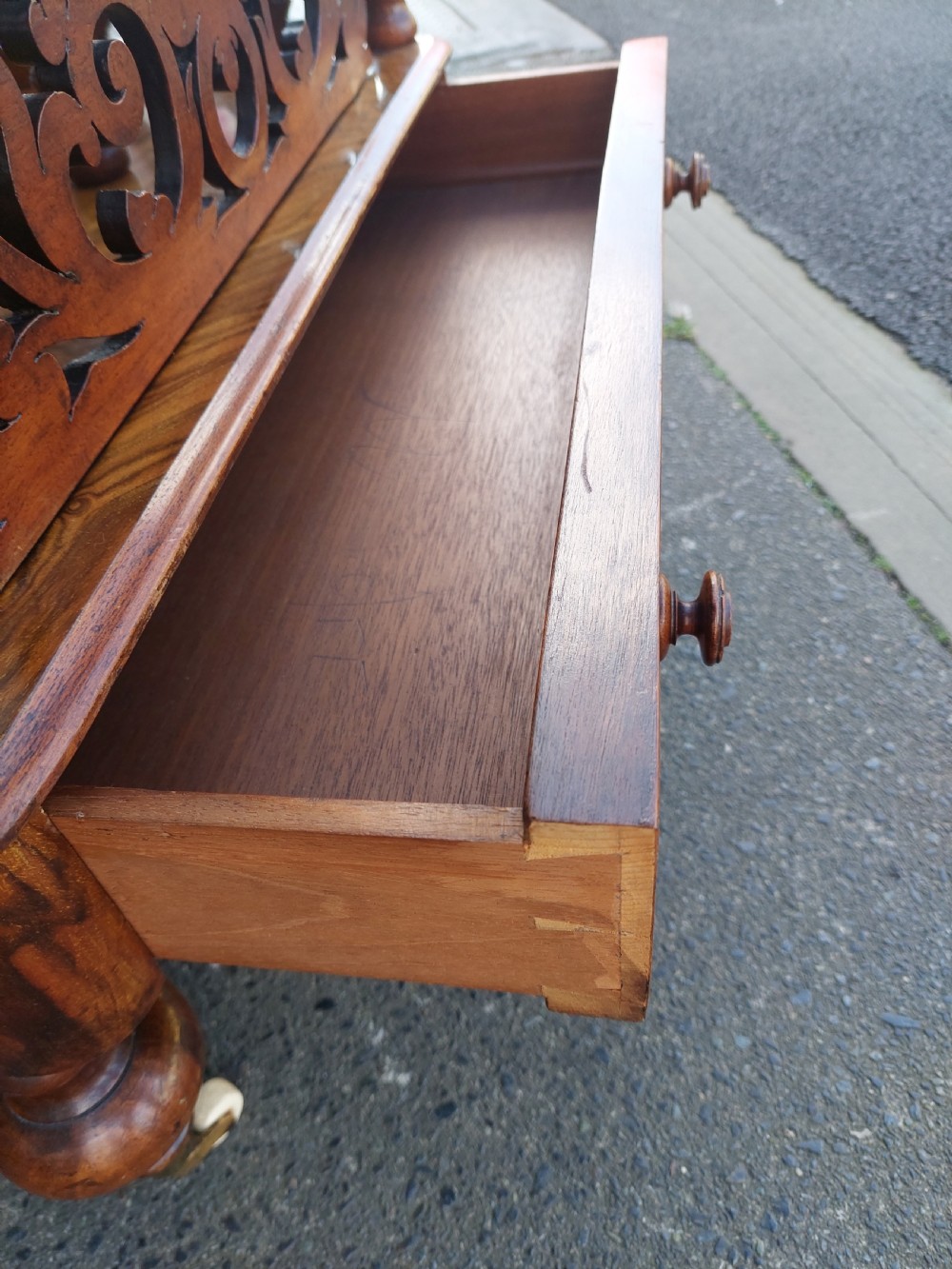 Victorian Walnut Three Division Canterbury  View VI