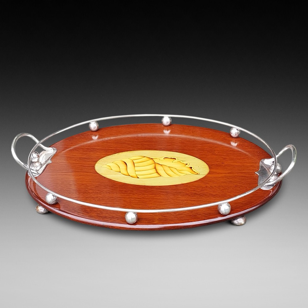 Edwardian Mahogany Oval Tray 