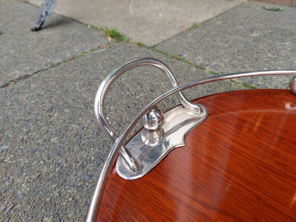 Edwardian Mahogany Oval Tray  View IV