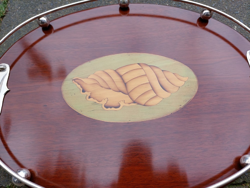 Edwardian Mahogany Oval Tray  View V