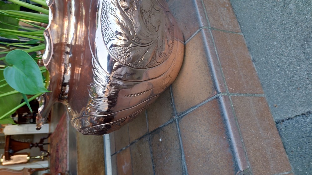 Impressive Art Nouveau Copper Jardinierre  View V