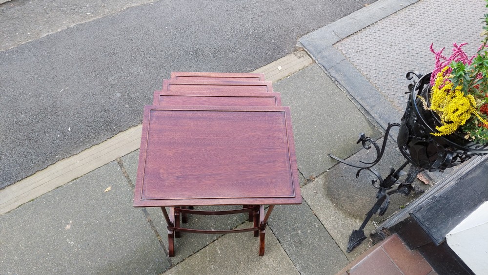 Edwardian Mahogany Quartteto Nest of Tables View II