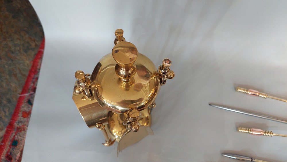 Edwardian Brass Fireside Tool Set View II