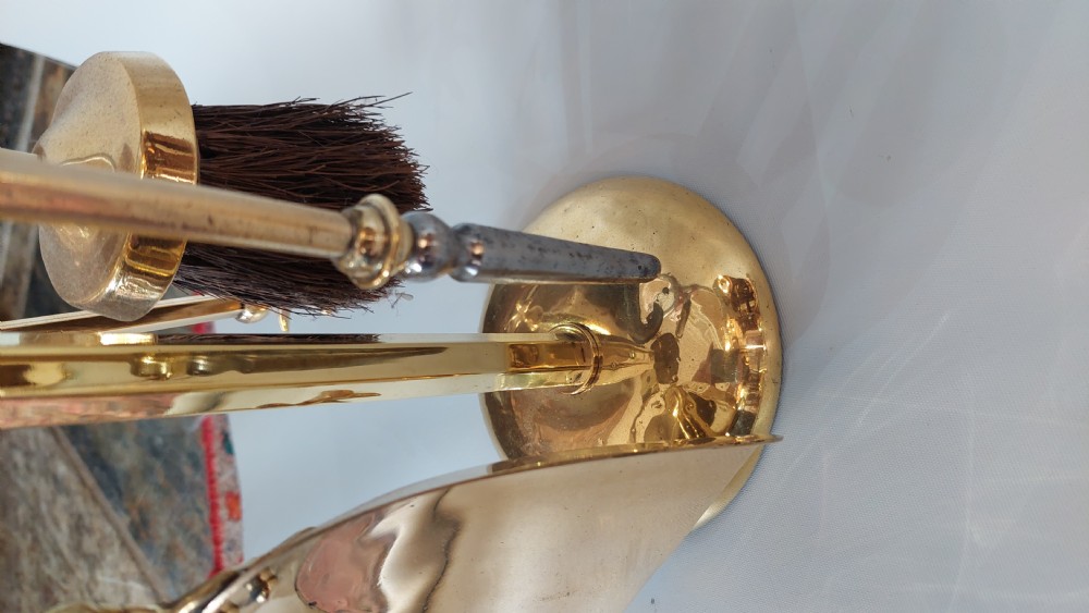 Edwardian Brass Fireside Tool Set View IV