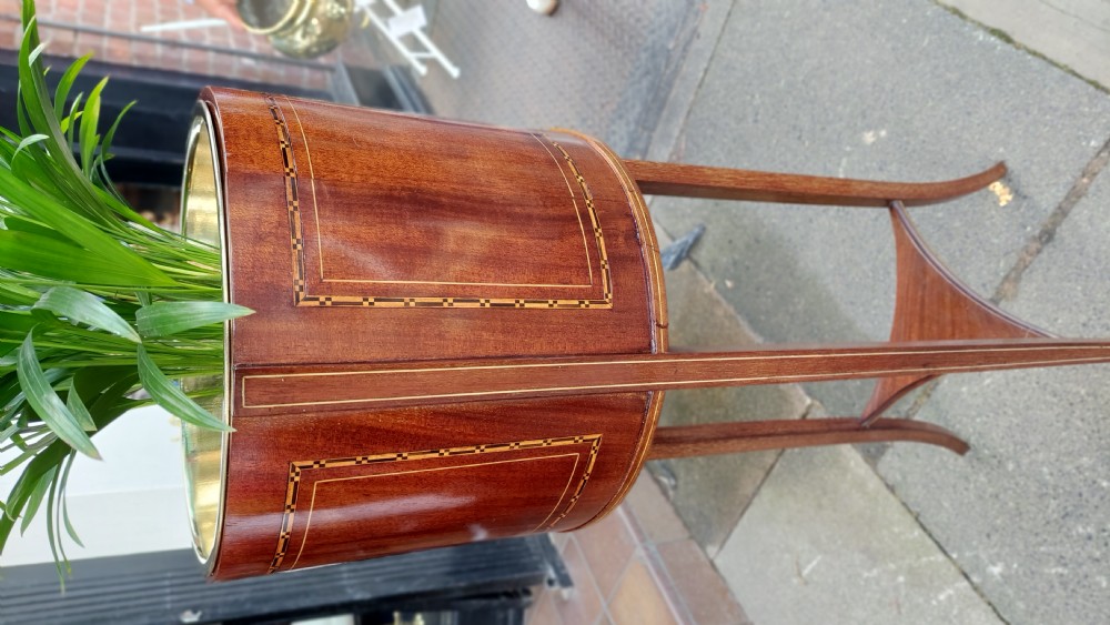 Edwardian Mahogany and Inlaid Jardiniere Stand View V