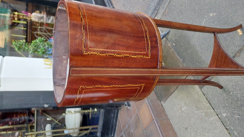 Edwardian Mahogany and Inlaid Jardiniere Stand View XI
