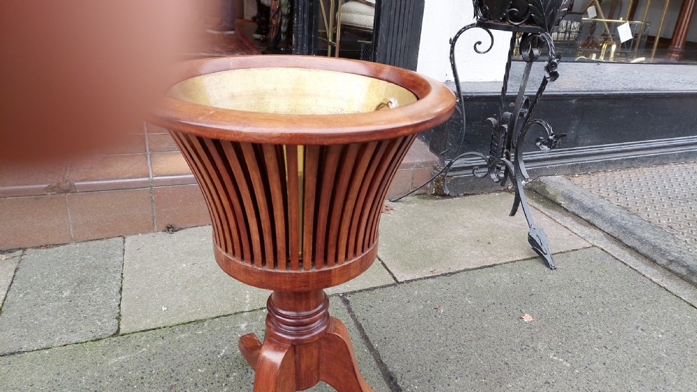 Edwardian Fretted Mahogany Plant Stand View VII