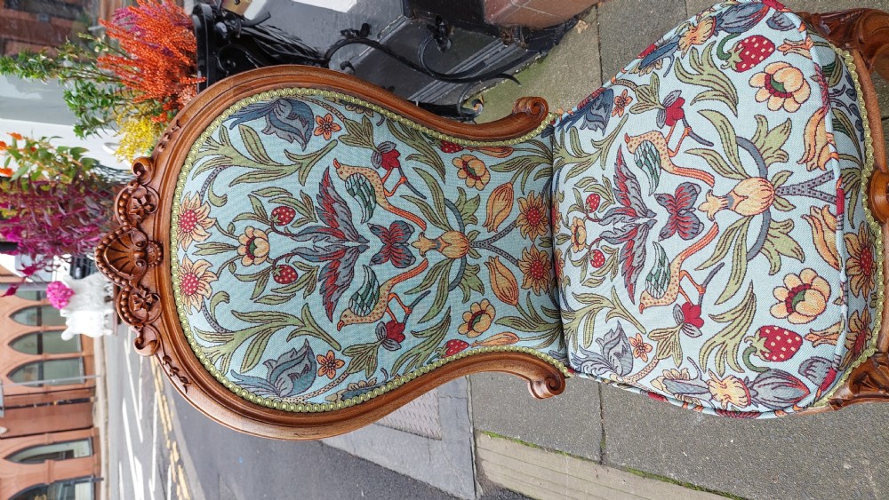 Victorian Walnut Nursing Chair View III