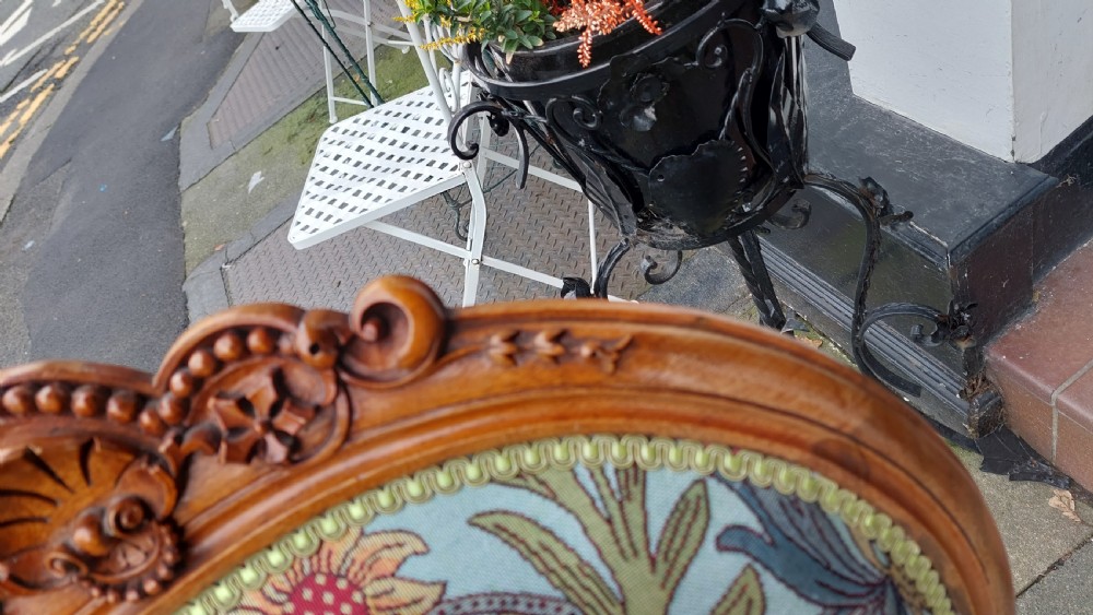 Victorian Walnut Nursing Chair View V