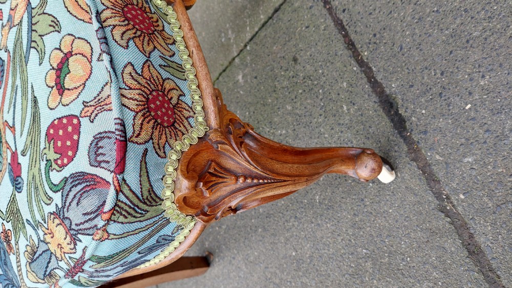 Victorian Walnut Nursing Chair View VI