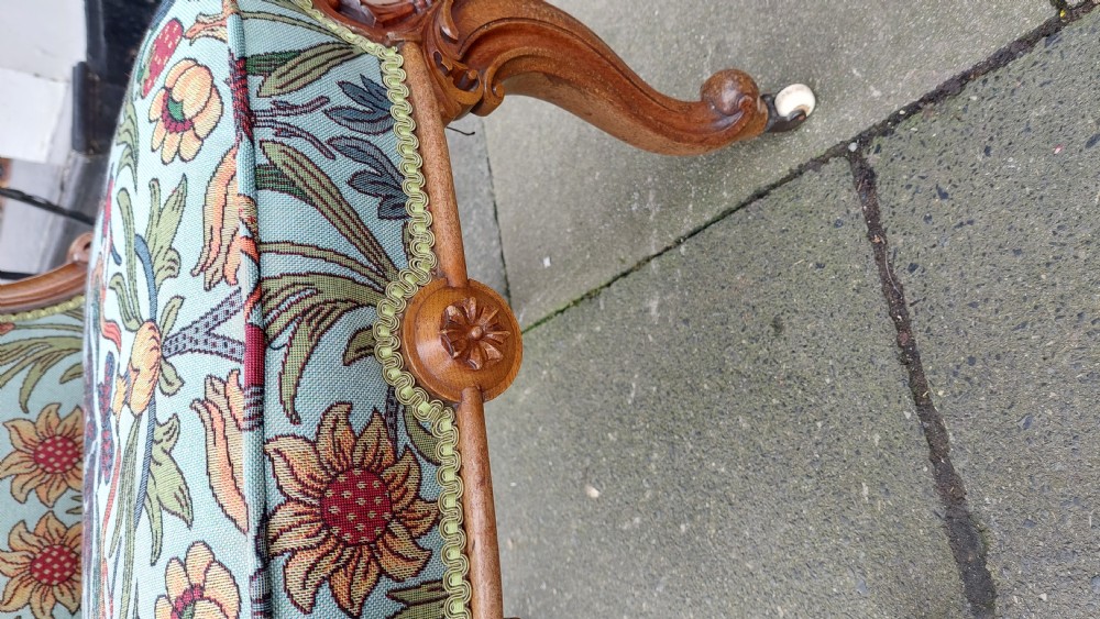 Victorian Walnut Nursing Chair View VIII
