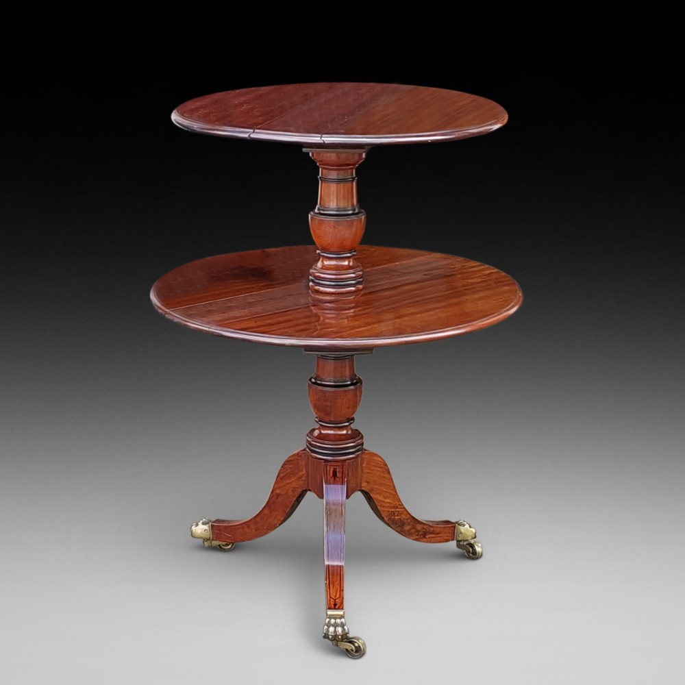Late George III Mahogany Folding Dumb Waiter