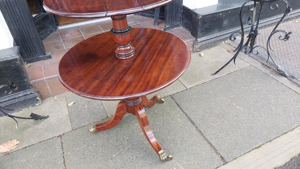 Late George III Mahogany Folding Dumb Waiter View III