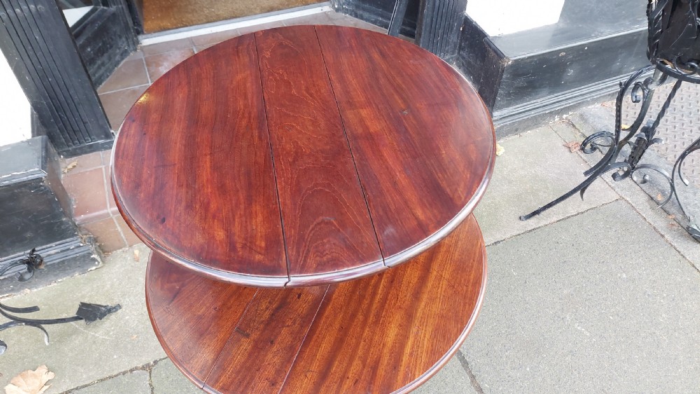 Late George III Mahogany Folding Dumb Waiter View VI