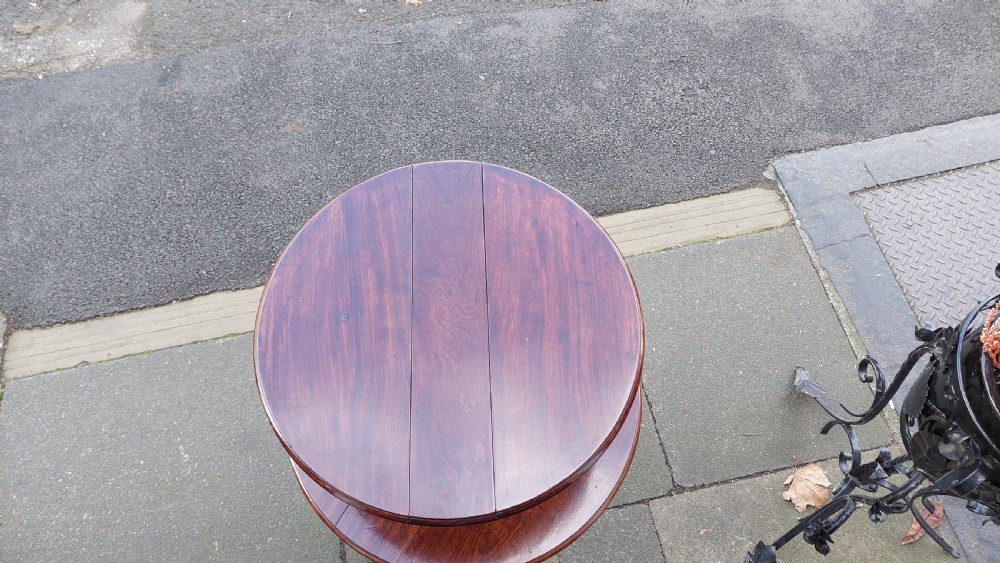 Late George III Mahogany Folding Dumb Waiter View X