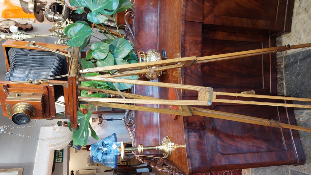 Edwardian Camera on Tripod Stand View II