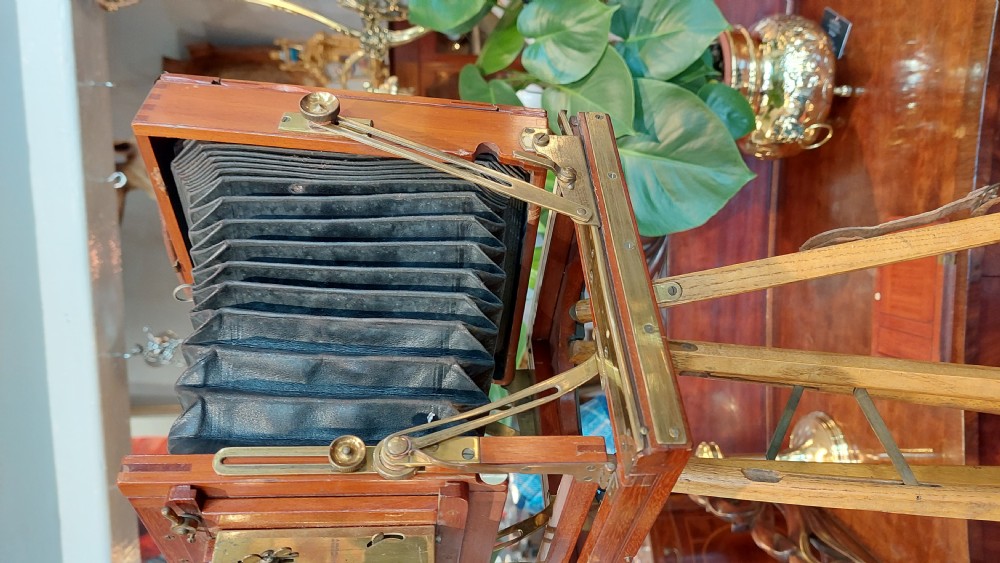 Edwardian Camera on Tripod Stand View VIII