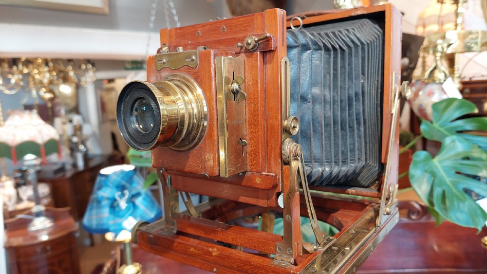 Edwardian Camera on Tripod Stand View IX