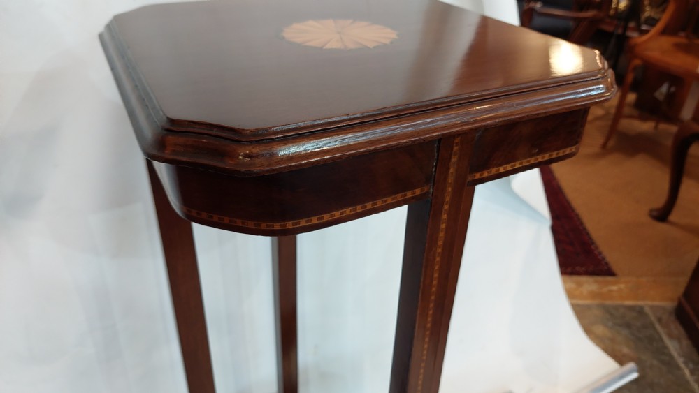  Edwardian Mahogany Torchere Plant Stand View IV