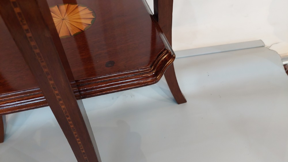  Edwardian Mahogany Torchere Plant Stand View V
