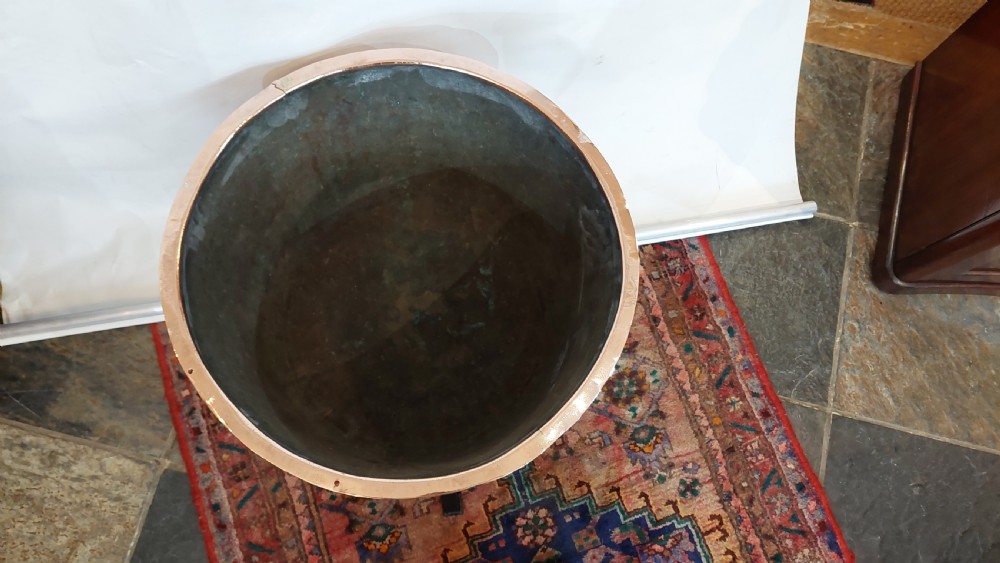 Very Large 19thC Copper Log Receiver View II