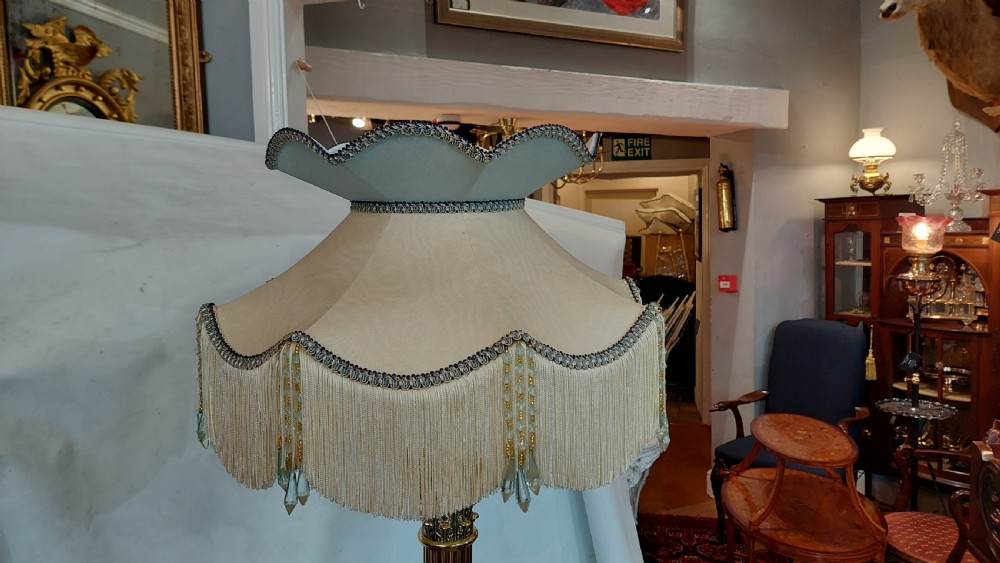 Edwardian Brass Corinthian Column Table Lamp  View V