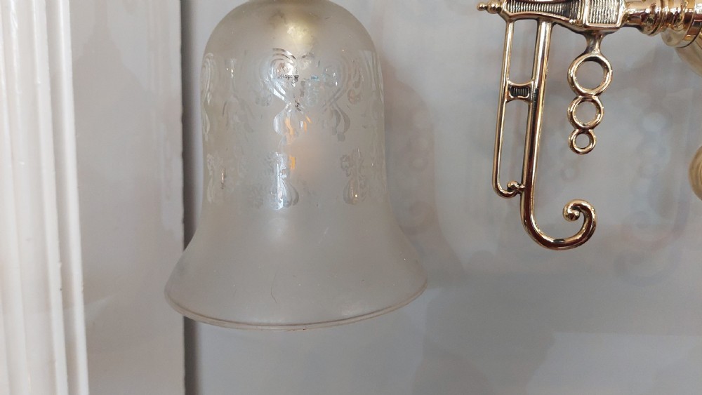 Edwardian Brass Twin Branch Lantern View VII